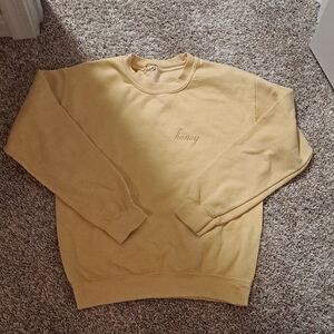 John Galt- Brandy Melville-yellow "honey" sweatshirt- size S- EUC